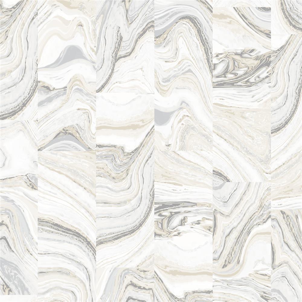 Patton Wallcoverings G67976 Organic Textures Agate Tile Wallpaper